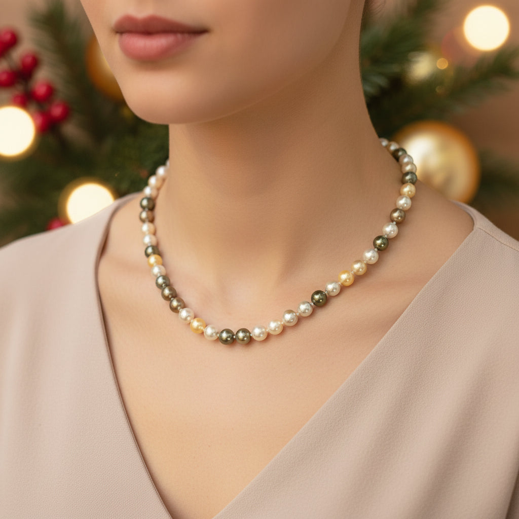 Multi Colored Pearl Strand