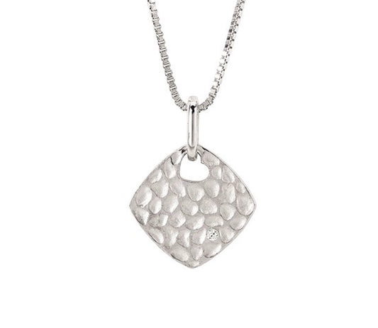 Geometric Hammered Pendant