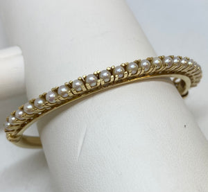 Vintage Bangle Pearl Bracelet