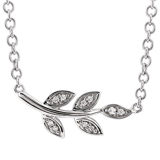 Sideways Leaf Necklace