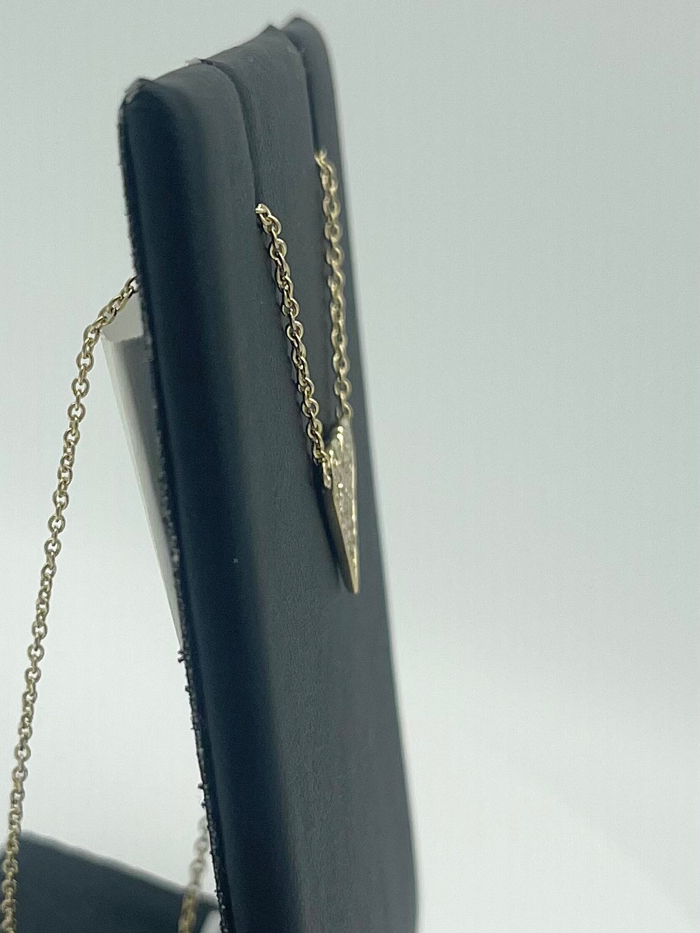 Flat Diamond Heart Necklace