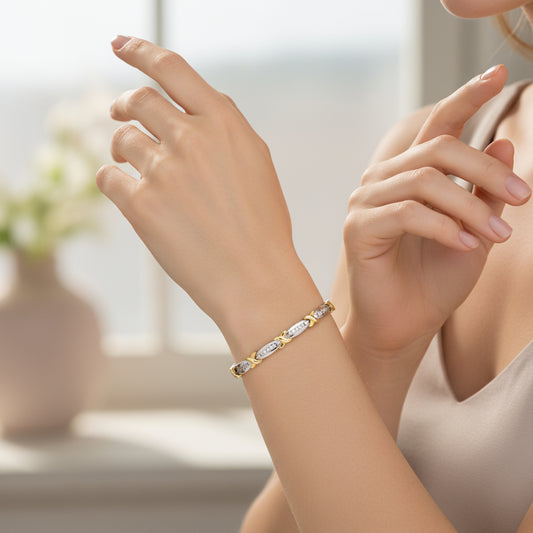 Two Tone Diamond Bracelet