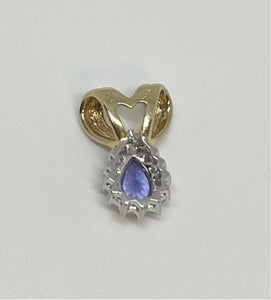Tanzanite & Diamond Slide Pendant
