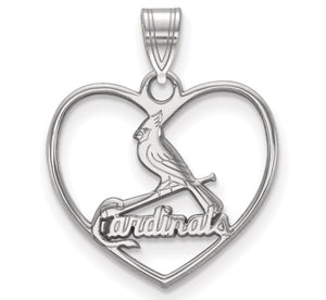 St. Louis Cardinals Open Heart Pendant