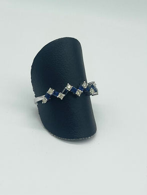 Zig Zag Sapphire Ring