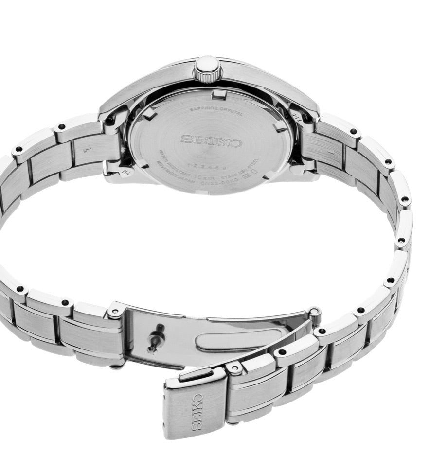 Shiny White Ladies Seiko Watch