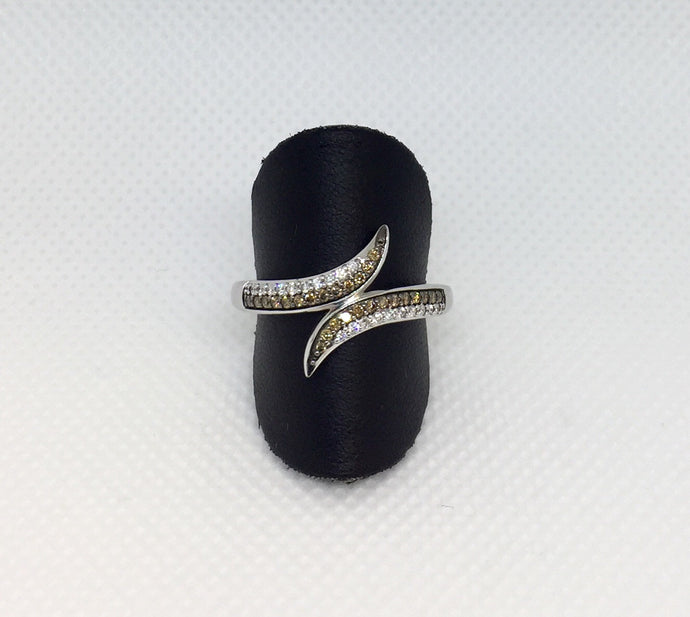 Champagne Diamond Bypass Ring