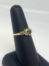 Load image into Gallery viewer, Emerald &amp; Diamond Ring