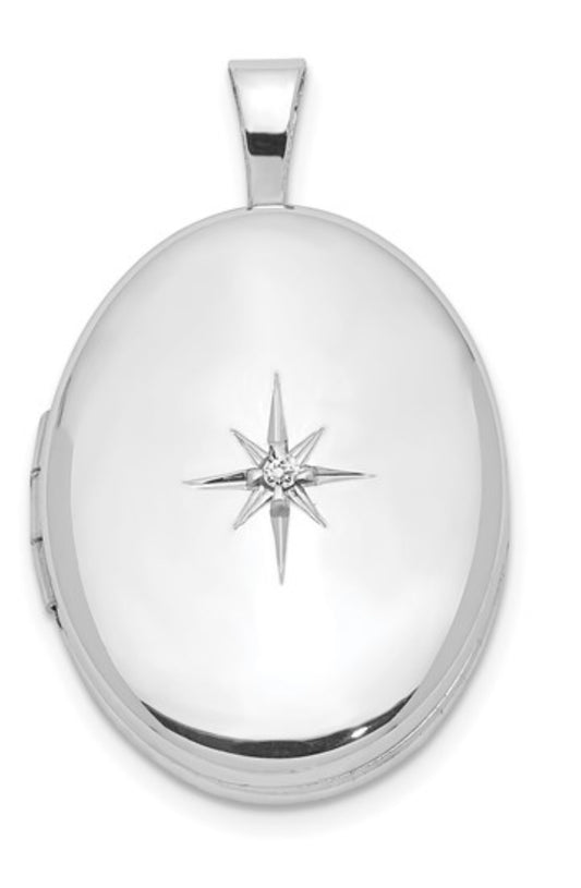 Oval & Diamond Locket