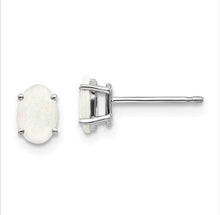 Load image into Gallery viewer, Oval Birthstone Earrings