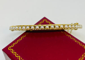 Vintage Bangle Pearl Bracelet