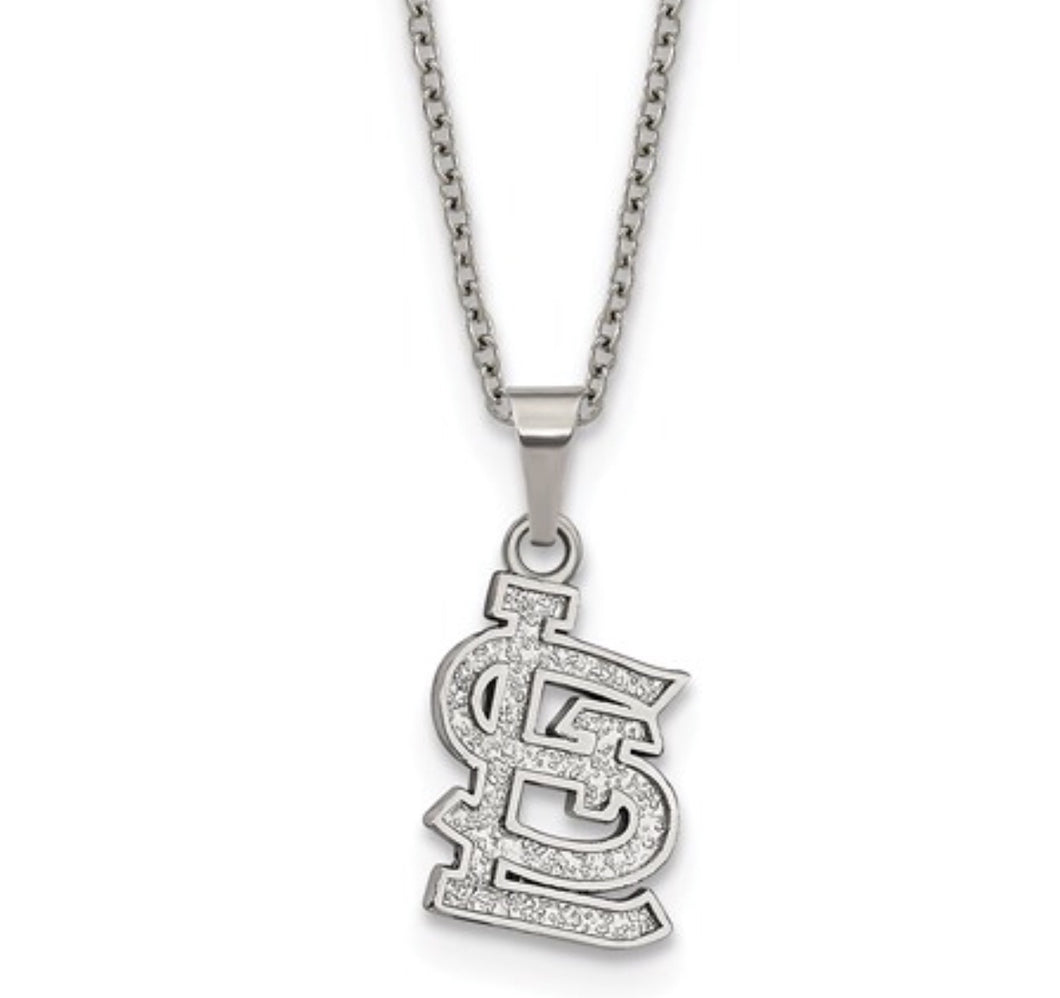 St. Louis Cardinals Stainless Steel Emblem Necklace