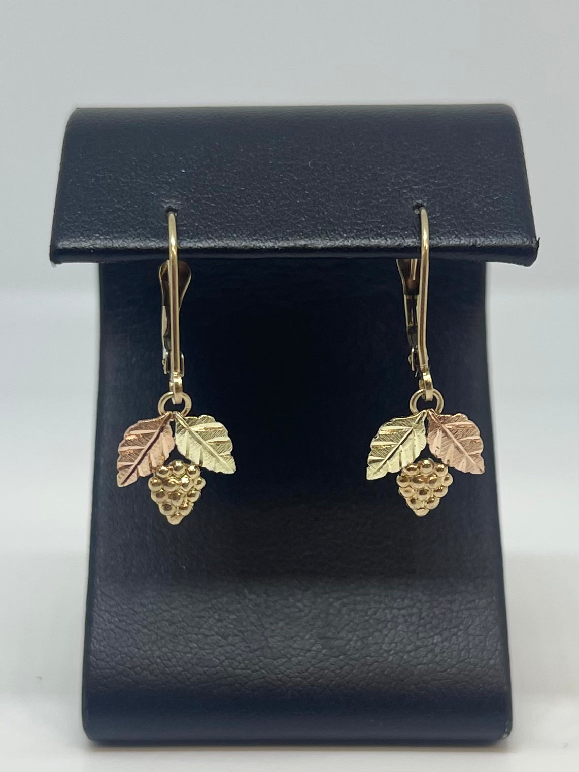 Black Hills Gold Grape Earrings