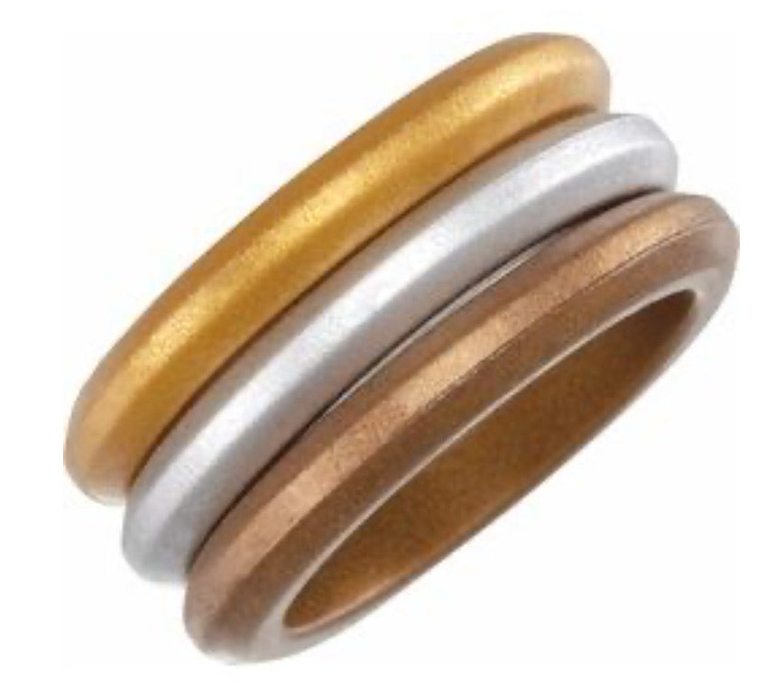 Set of 3 Metallic Silicon Bands