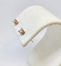 Load image into Gallery viewer, Rose Gold Diamond Stud Earrings