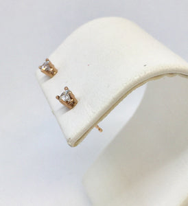 Rose Gold Diamond Stud Earrings