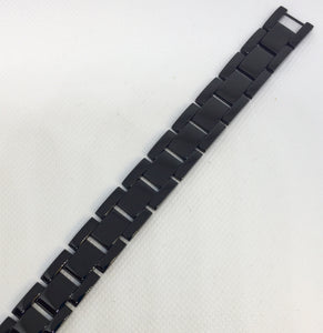 Black Polished Stainless Steel & IP Plated Men’s Bracelet
