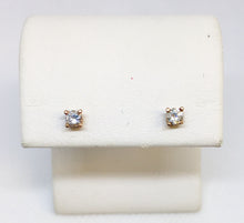 Load image into Gallery viewer, Rose Gold Diamond Stud Earrings