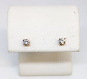 Rose Gold Diamond Stud Earrings