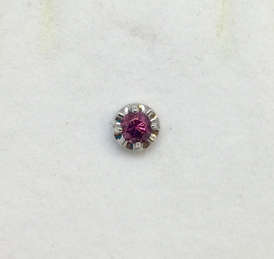 Custom Made Rhodolite Garnet Tie Tac
