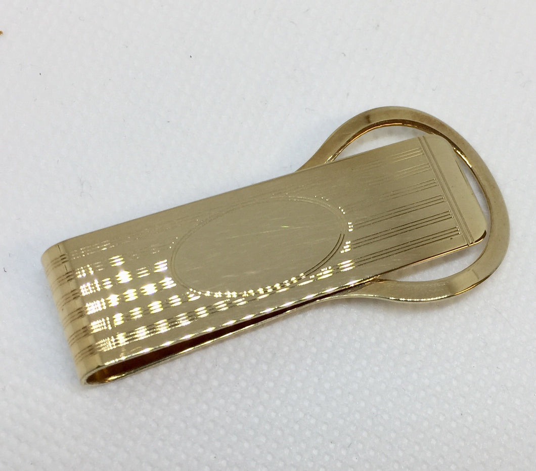 Yellow Gold Plated Money Clip