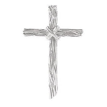 Load image into Gallery viewer, Wood Grain Silver Cross