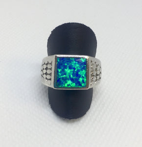 Lab Created Opal Ring