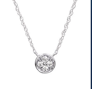 Stationary Diamond Pendant with Chain