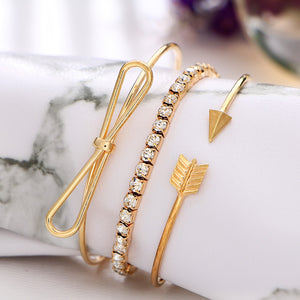 3 Piece Arrow Bracelet Set