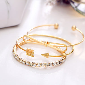 3 Piece Arrow Bracelet Set