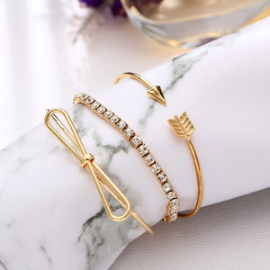 3 Piece Arrow Bracelet Set