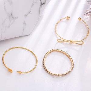 3 Piece Arrow Bracelet Set