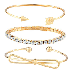 3 Piece Arrow Bracelet Set