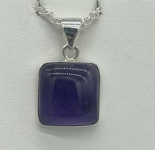 Load image into Gallery viewer, Square Amethyst Pendant
