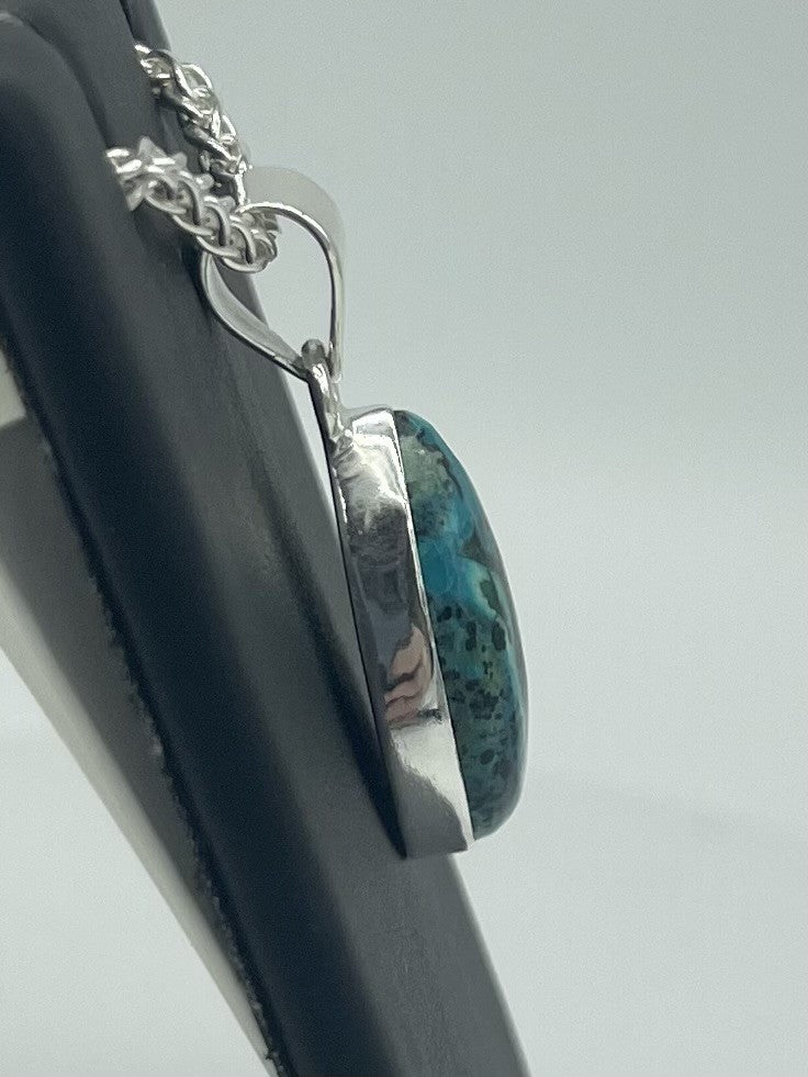 Azurite Pear Pendant