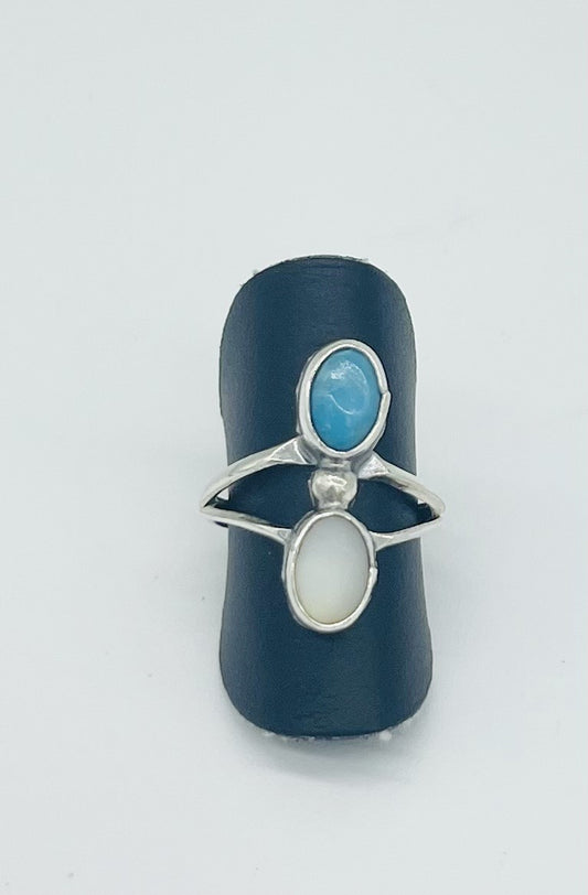 Turquoise & Mother of Pearl Ring