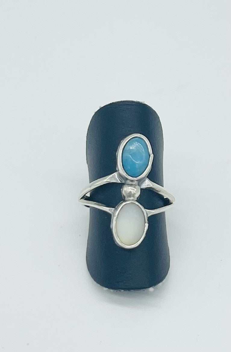 Turquoise & Mother of Pearl Ring