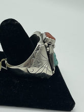 Load image into Gallery viewer, Men&#39;s Coral &amp; Turquoise Ring