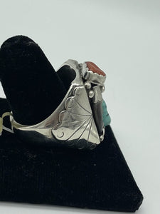 Men's Coral & Turquoise Ring