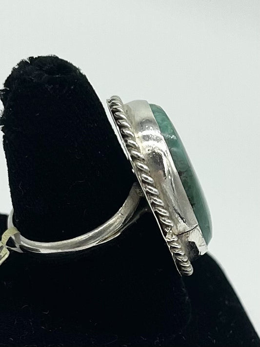 Twist Halo Turquoise Ring