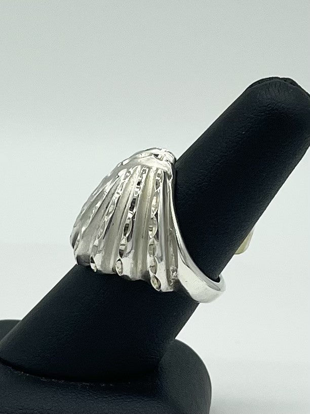 Diamond Cut Dome Ring