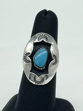Load image into Gallery viewer, Large Aztec Turquoise Ring