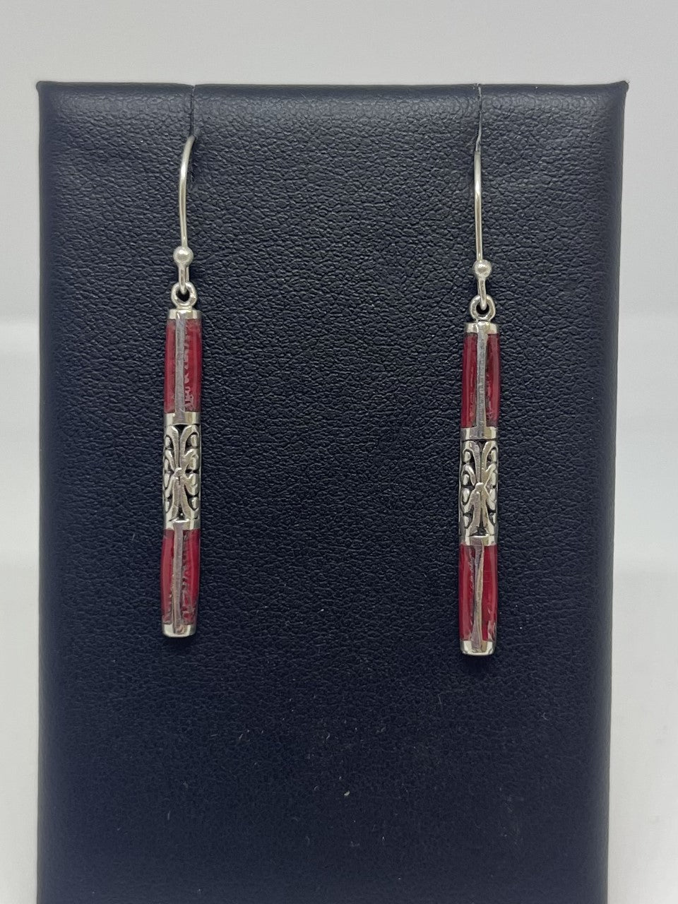 Coral Matchstick Earrings