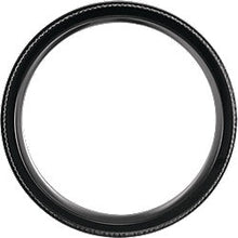 Load image into Gallery viewer, Men&#39;s Black Titanium Wedding Band with Teak Wood Inlay
