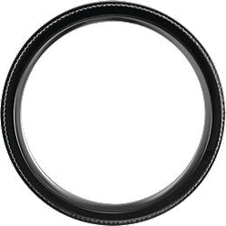 Men's Black Titanium Wedding Band with Teak Wood Inlay