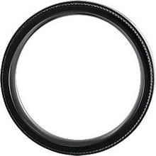 Load image into Gallery viewer, Men&#39;s Black Titanium Coin Edge Wedding Band